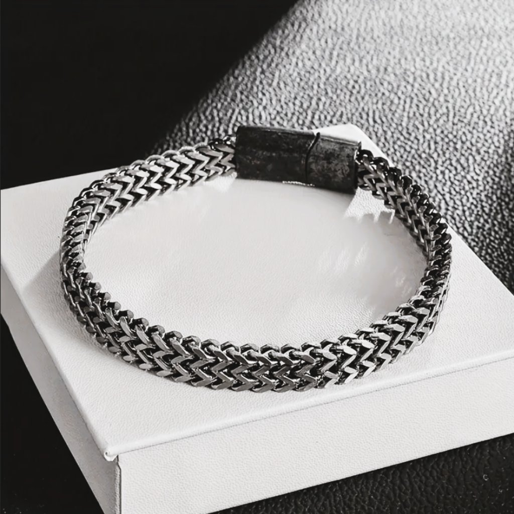 8" Womens 14k White Gold Vintage Chain Link Bracelet 14 Karat Silver Jewelry New